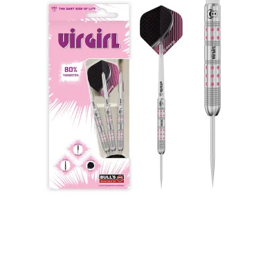 Bull's Unisex Steeldarts Virgirl VR1 Dartpfeile 80% Tungsten Darts-Set Anfänger 1er Pack