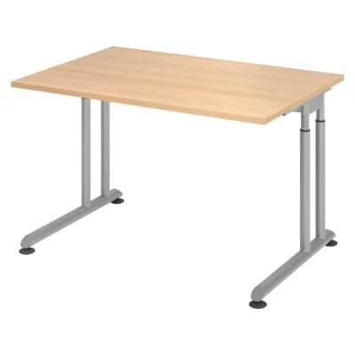 bümö Schreibtisch Eiche, Silber 120x74x80 cm