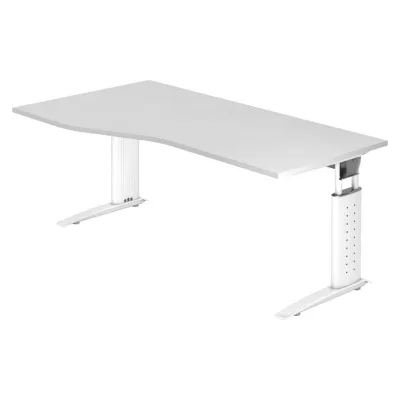 bümö Schreibtisch Weiß, Weiß 180x74x100 cm