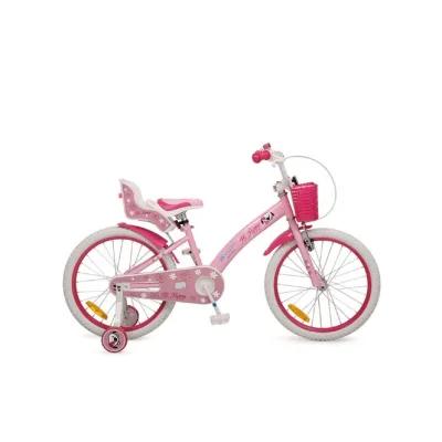 Byox Kinderfahrrad 20 Zoll Puppy, Stützräder, Frontkorb, Puppensitz ab 6 Jahre
