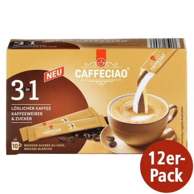 Caffeciao Lösliche Kaffeesticks 3in1 12 Stück