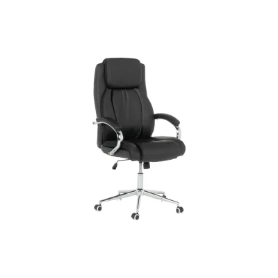 Carmen 6517-1 Chefsessel mit Netzrücken und Kunstleder – Schwarz