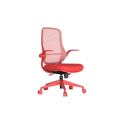 Carmen ASTARA Ergonomischer Bürostuhl mit Netzrücken – Rot