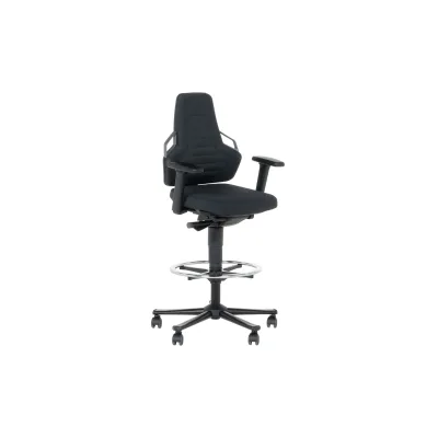 Carmen BIMOS NEXXIT 3 9031 Ergonomischer Industriestuhl mit 4D-Armlehnen – Schwarz