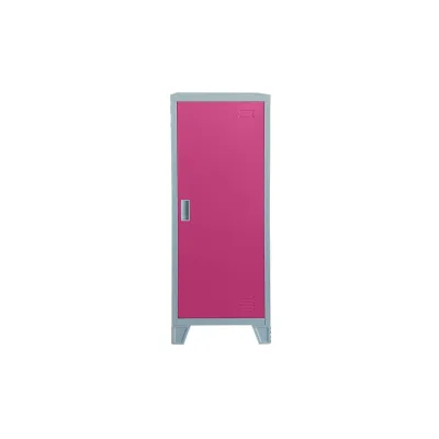 Carmen CR-1605-1 JZ Spind aus Metall – Grau/Rosa