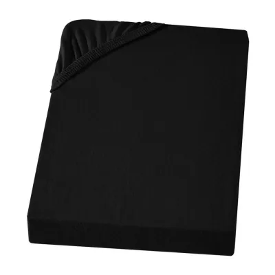 Carpe Sonno Flanell-Spannbettlaken Schwarz 90x200 cm