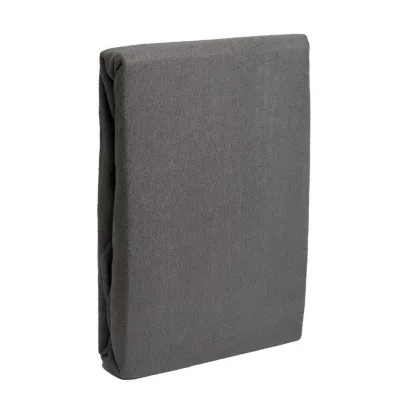 Carpe Sonno Frottee-Spannbettlaken Grau 200x200 cm