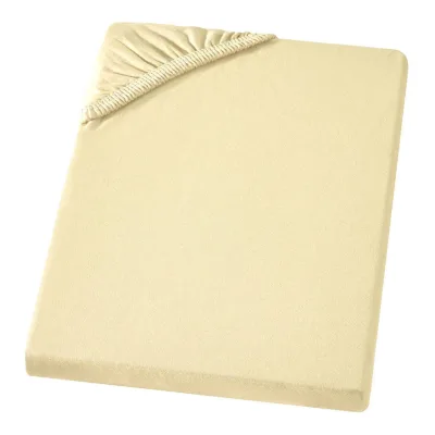 Carpe Sonno Jersey-Spannbetttuch Hellgelb 100x200 cm