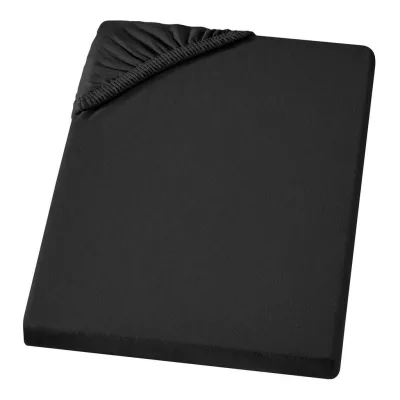 Carpe Sonno Jersey-Spannbetttuch Schwarz 200x200 cm