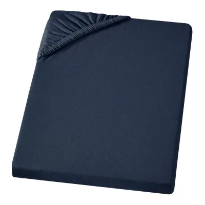 Carpe Sonno Mako-Jersey-Bettlaken Dunkelblau 200x200 cm