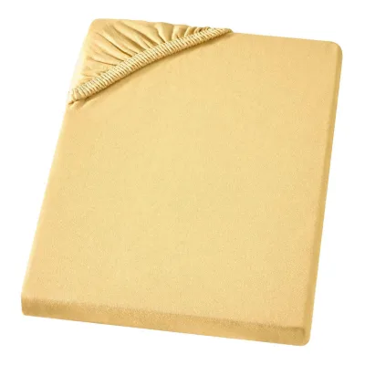 Carpe Sonno Mako-Jersey-Bettlaken Gelb 200x200 cm