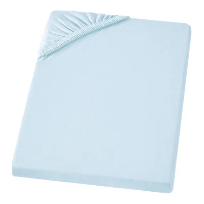 Carpe Sonno Mako-Jersey-Bettlaken Hellblau 140x220 cm