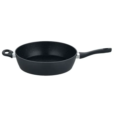 CASA ROYALE Hochrand-Pfanne "Hamar", Ø ca. 28 cm - Schwarz mit Gegengriff