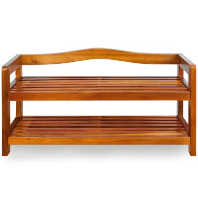 Casaria Casaria Schuhregal Akazienholz 2 Etagen