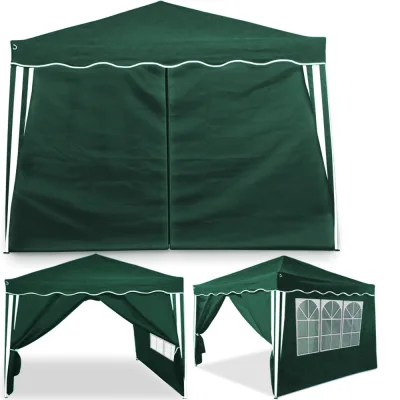 Casaria Deuba Seitenwand 2x für Capri 3x3 Pavillons grün