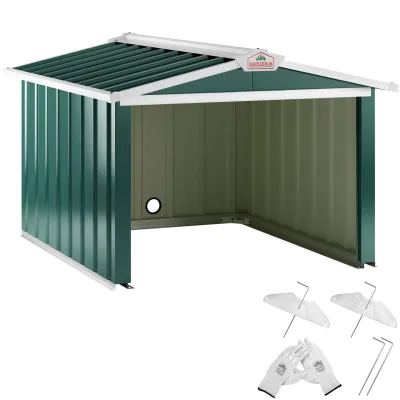 Casaria Gardebruk Mähroboter Garage Grün Metall 86x100x63cm
