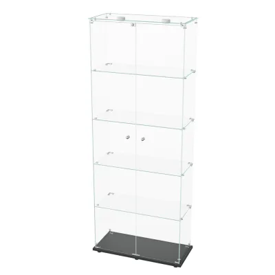 Casiva Glasvitrine Schwarz 34.5x186x78.5 cm