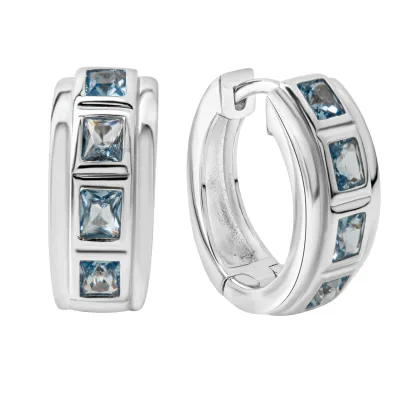 Celesta Silber Ohrring 925 Silber Blautopas