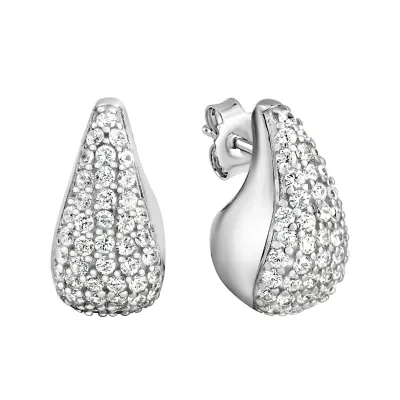 Celesta Silber Ohrring 925 Silber rhodiniert Zirkonia