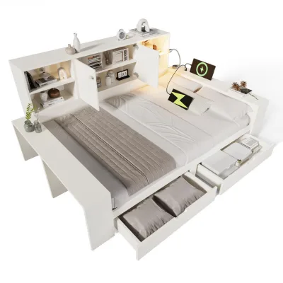 Chicfurn Bett Weiß 140x200 cm