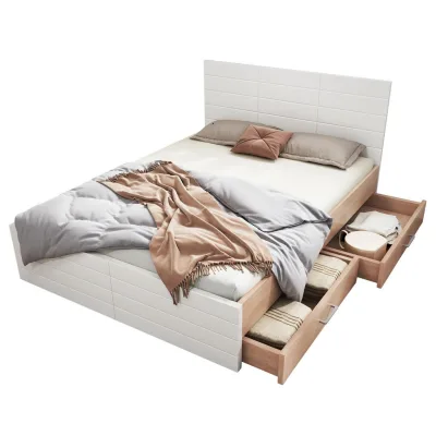 Chicfurn Bett Weiß 140x200 cm