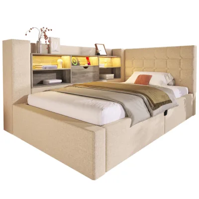 Chicfurn Polsterbett Beige 90x190 cm
