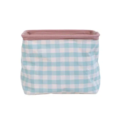 Childhome Aufbewahrungsbox Vichy Korb Salbeigrün 25x20x20 cm