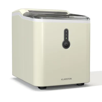 ChillOut Eiswürfelmaschine   12 kg /Tag   9 Eiswürfel in 8 Minuten   120 Watt   Wassertank Creme