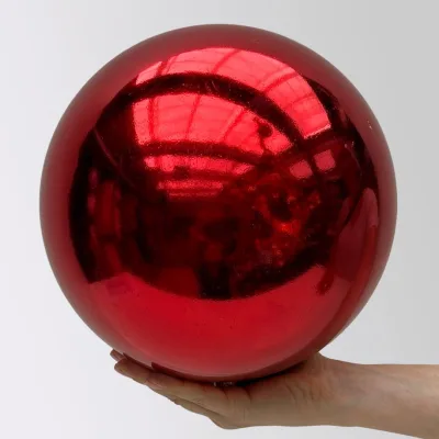 Christbaumkugel, weihnachtsrot, Kunststoff, ca. 25 cm Ø
