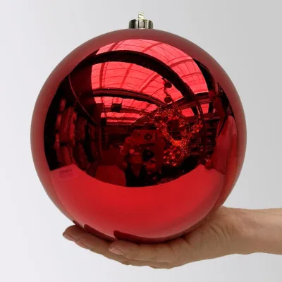 Christbaumkugel, weihnachtsrot, Kunststoff, Ø 20 cm