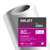 Clairefontaine Inkjetplotterpapier Inkjet Universal 80 g/m² 6 Rl./Pack.