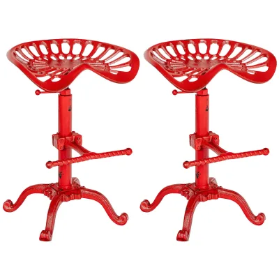 CLP 2er Set Barhocker Butch - Farbe: rot