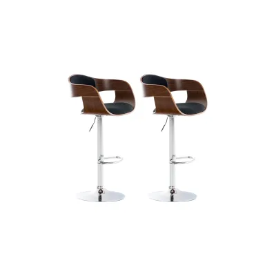 CLP Barhocker Braun, Walnuss 50x88x48 cm