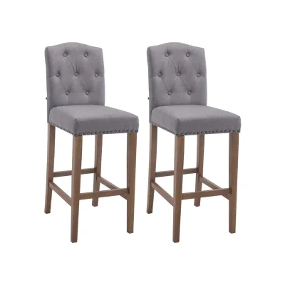 CLP Barhocker Hellgrau 42x113x57 cm