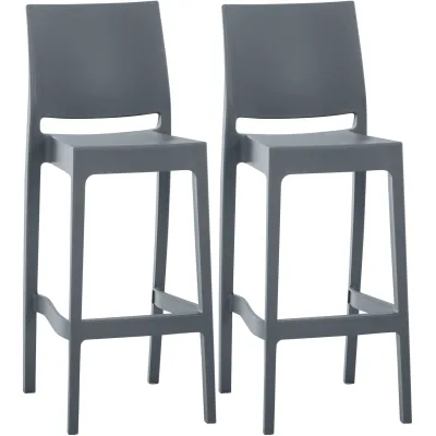 CLP Barhocker Weiß 45x105x51 cm