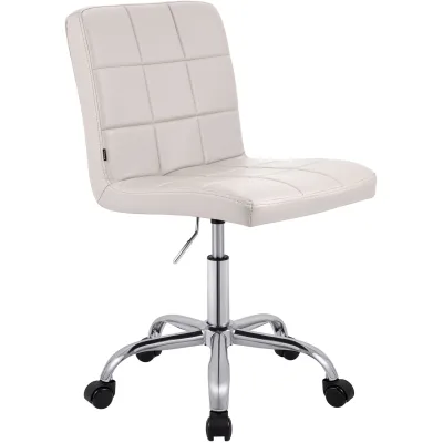 CLP Arbeitshocker höhenverstellbar mit Lehne und Rollen Darfield, Arbeitsstuhl ergonomisch 360° drehbar, Kosmetikstuhl bis 150 kg belastbar
