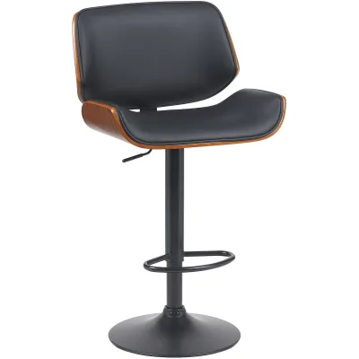 CLP Barhocker Creme, Walnuss 55x93x51 cm