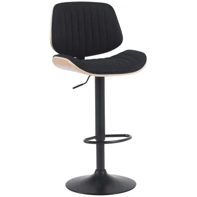 CLP Barhocker Schwarz, Walnuss 50x94x50 cm