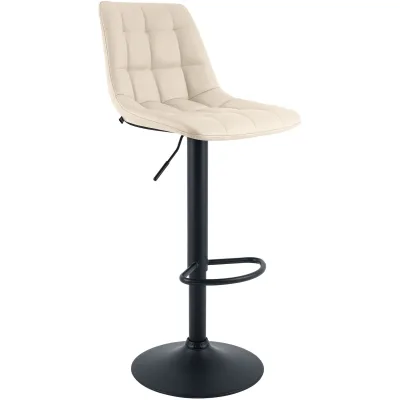 CLP Barhocker höhenverstellbar Mapun, Barstuhl 360° drehbar, gepolstert mit Metallgestell für Küche, Theke, Bar und Lounge