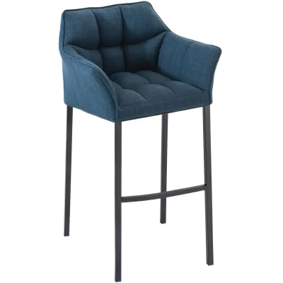 CLP Barhocker Creme, Schwarz 64x110x48 cm