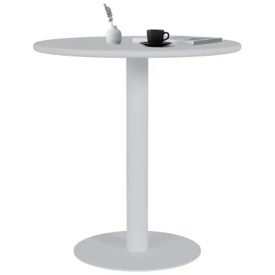 CLP Bistrotisch rund 70 cm Jarla, Küchentisch mit MDF-Tischplatte und Metallgestell für zwei Personen, Esstisch für Bistro und Gastronomie