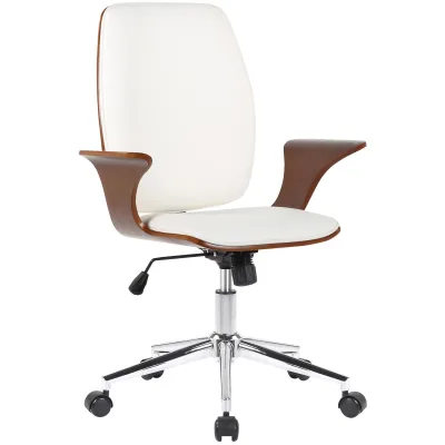 CLP Drehstuhl Schwarz, Walnuss 67x93x68 cm