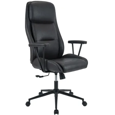 CLP Bürostuhl ergonomisch Siddar, Schreibtischstuhl Kunstleder Rückenlehne mit 3-fach Neigungsverstellung, höhenverstellbar bis 135 kg
