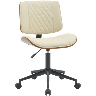 CLP Drehstuhl Schwarz, Walnuss 50x82x54 cm