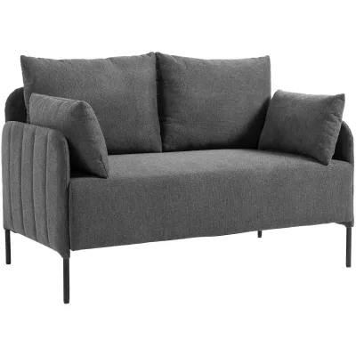 CLP Couch 2-Sitzer bequem Ziden, Sofa gepolstert mit Kissen, Polstermöbel bequem bis 300 kg belastbar
