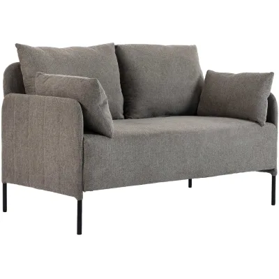 CLP Couch 2-Sitzer bequem Ziden, Sofa gepolstert mit Kissen, Polstermöbel bequem bis 300 kg belastbar