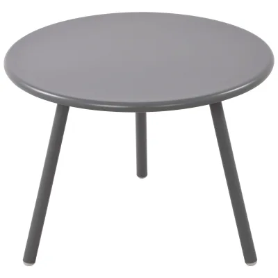 CLP Couchtisch Minot I Runder Loungetisch für draußen und drinnen I Gartentisch wetterfest und UV-beständig I Outdoor Beistelltisch