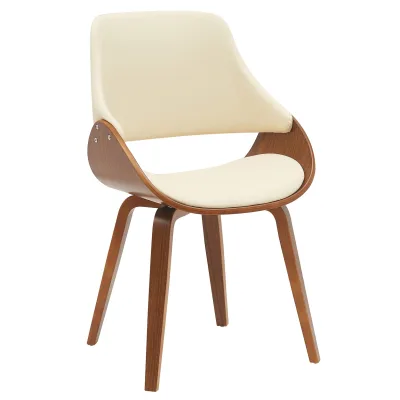 CLP Esszimmerstuhl Creme, Eukalyptusholz 52x86x54 cm