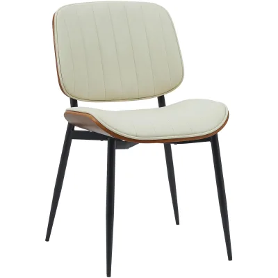 CLP Stuhl Creme, Eukalyptusholz 49x83x57 cm