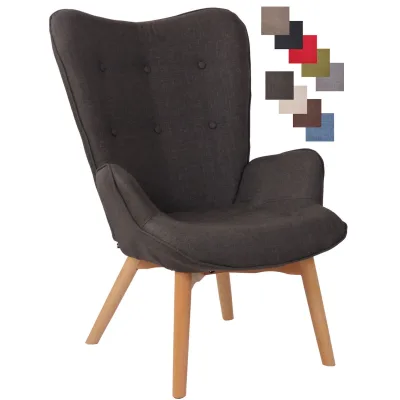 CLP Sessel Schwarz 71x100x77 cm